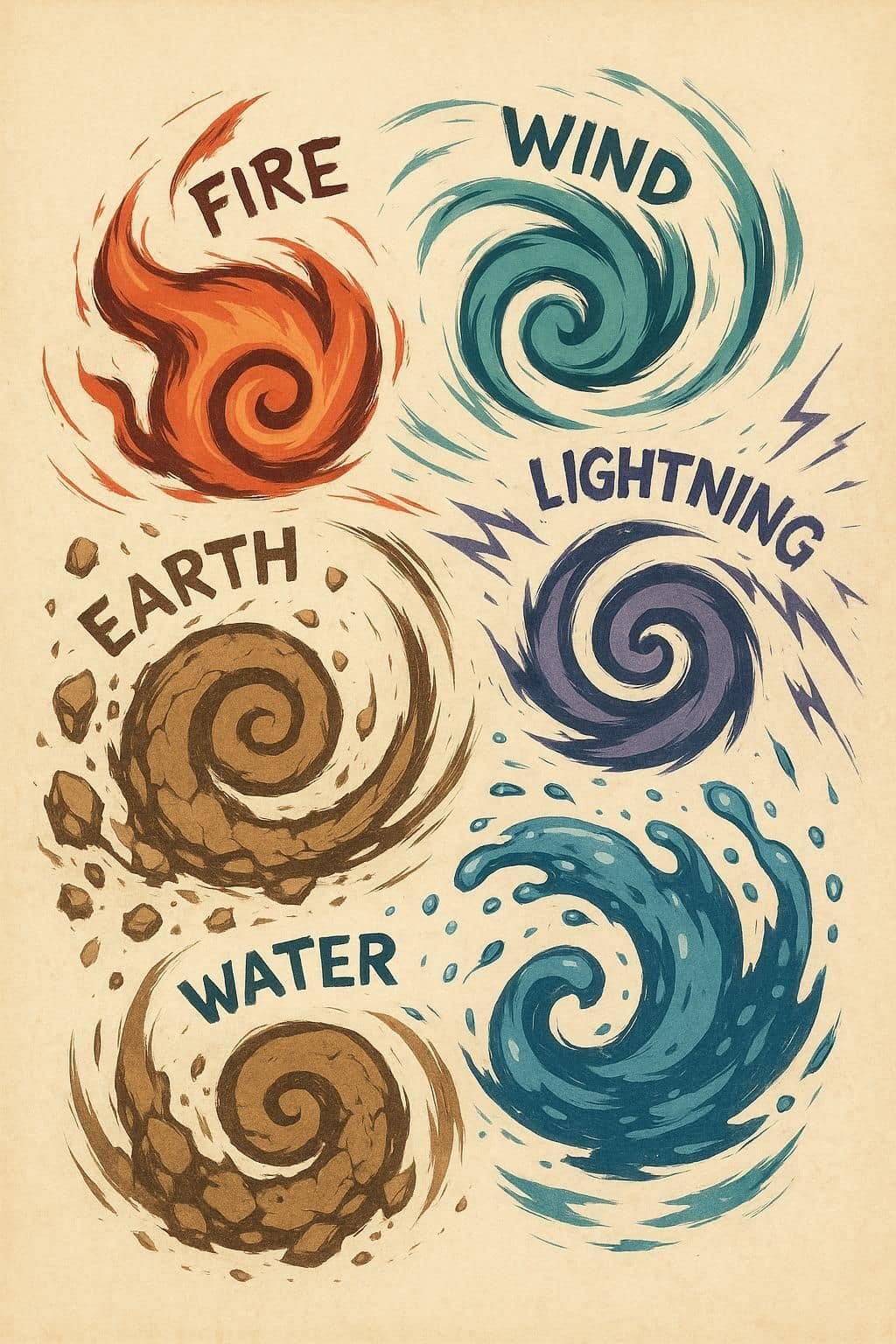 Découvrez la liste complète des techniques liées au chakra dans l'univers de Naruto, comprenant les différents éléments et leurs pouvoirs uniques.