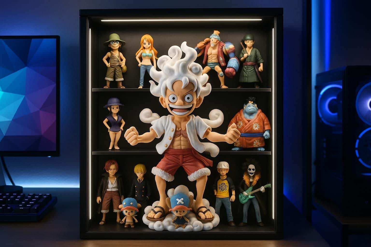 Découvrez la figurine Luffy Gear 5 en édition collector, une pièce unique pour les fans de One Piece, alliant détails exceptionnels et qualité premium.