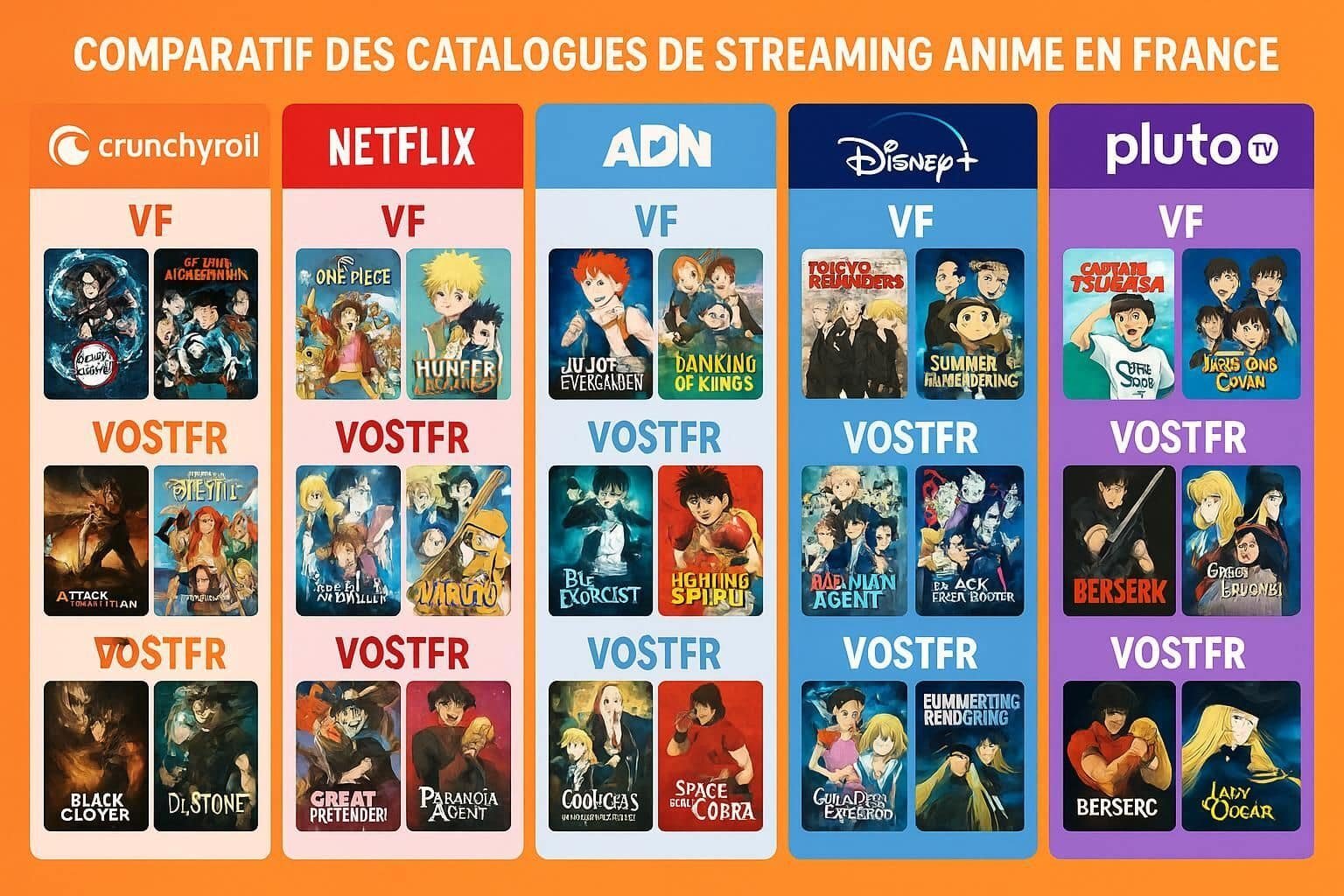 Découvrez notre comparatif des plateformes de streaming anime et trouvez la meilleure option pour vos séries préférées. Guide ultime pour les fans d'anime !