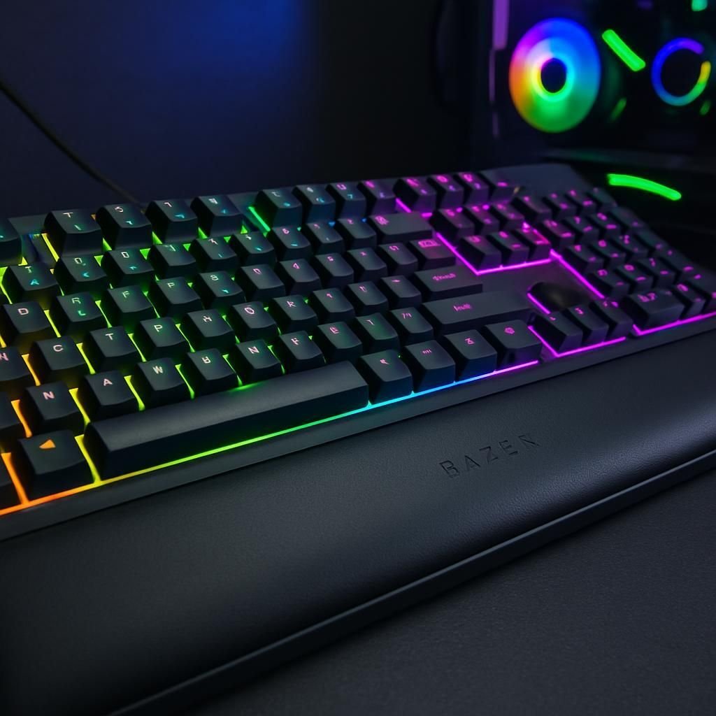 Découvrez notre test complet du Razer Ornata V2, le clavier hybride innovant alliant membrane et mécaniques pour une expérience de frappe unique et performante.