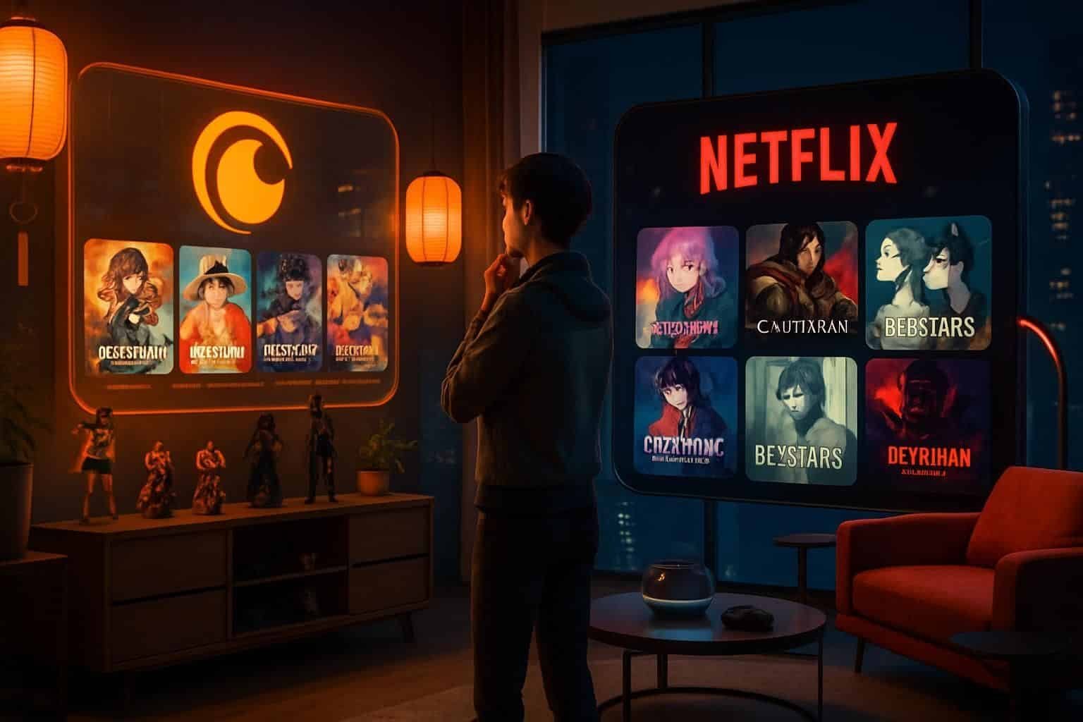 Découvrez notre comparaison complète entre Crunchyroll et Netflix pour choisir la meilleure plateforme d'animes en 2026. Streaming, catalogue, prix et fonctionnalités analysés pour vous aider à trouver votre préférée.