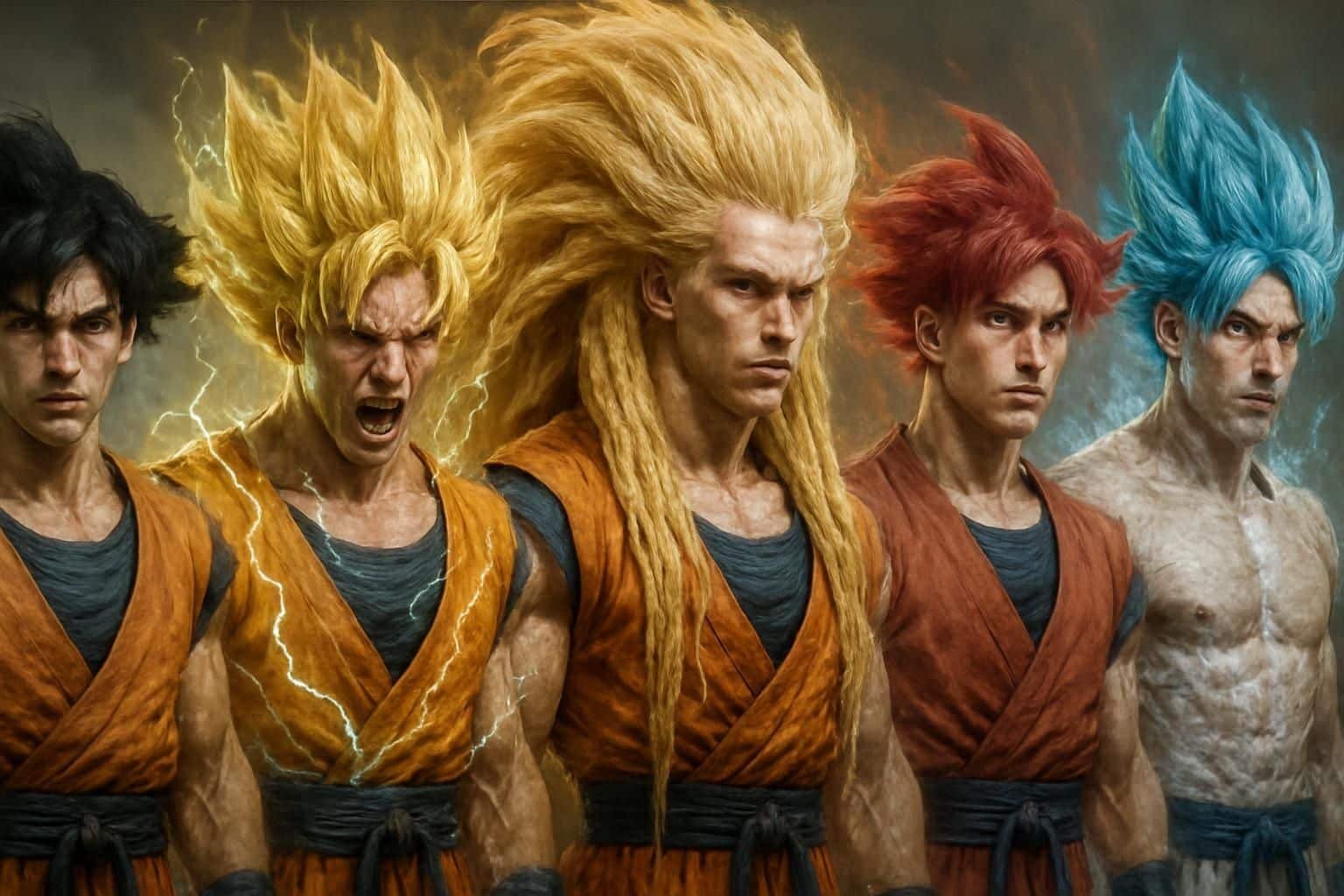 Découvrez toutes les transformations de Goku, ses différentes formes puissantes et leurs caractéristiques dans l'univers Dragon Ball.